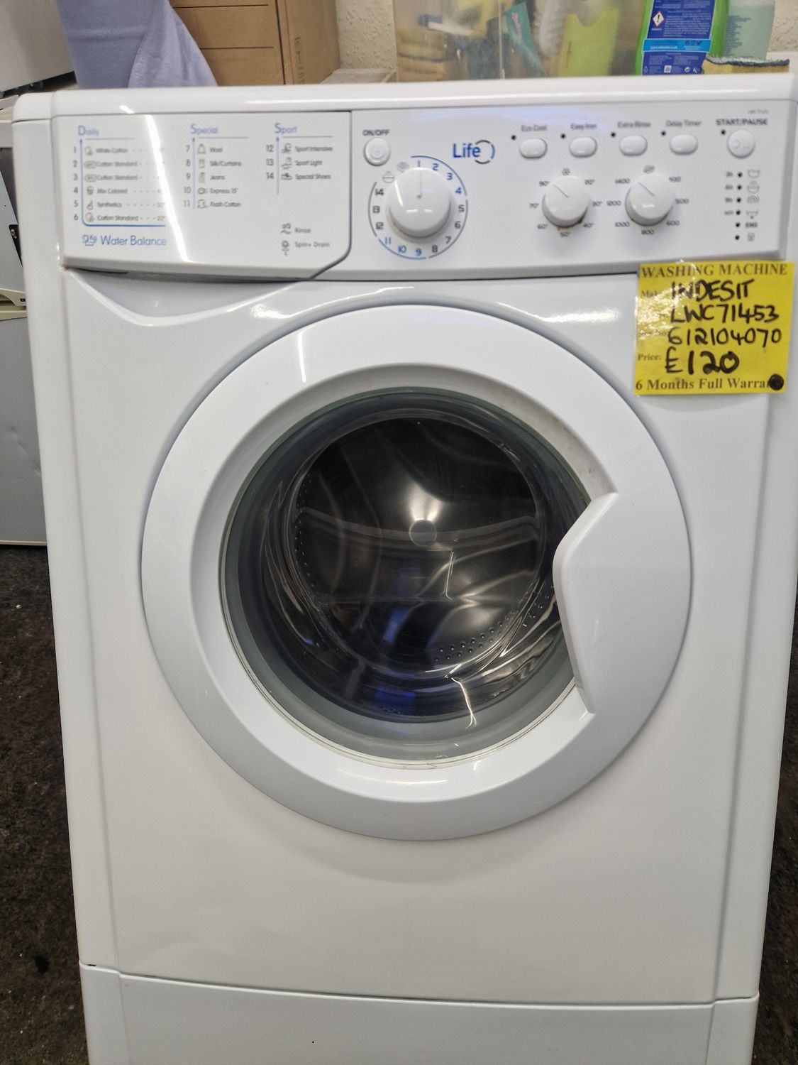 INDESIT  WASHING MACHINE A++ CLASS  RATED 7KG LWC71453