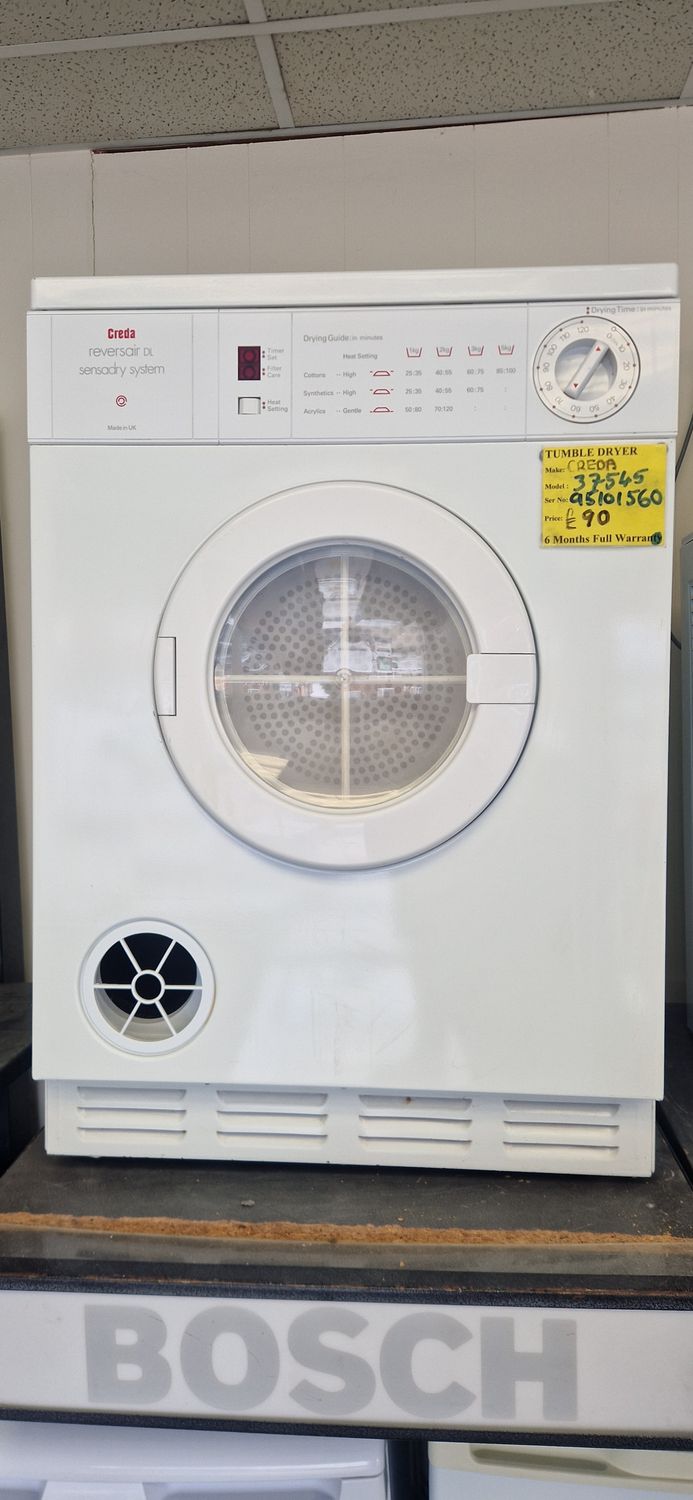 CREDA VENTED TUMBLE DRYER 5Kg 6 MONTHS WARRANTY MODEL 37545