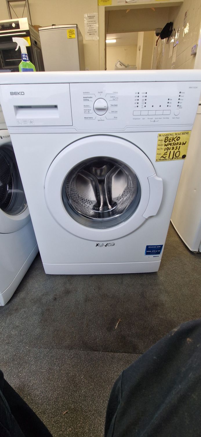 BEKO WASHING MACHINE WM5102W&nbsp;6 MONTHS WARRANTY 