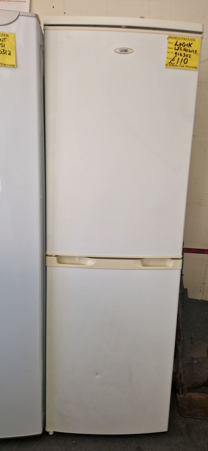 LOGIK FROSTFREE A CLASS RATED FRIDGE FREEZER 152CM TALL 50CM WIDE LFC50