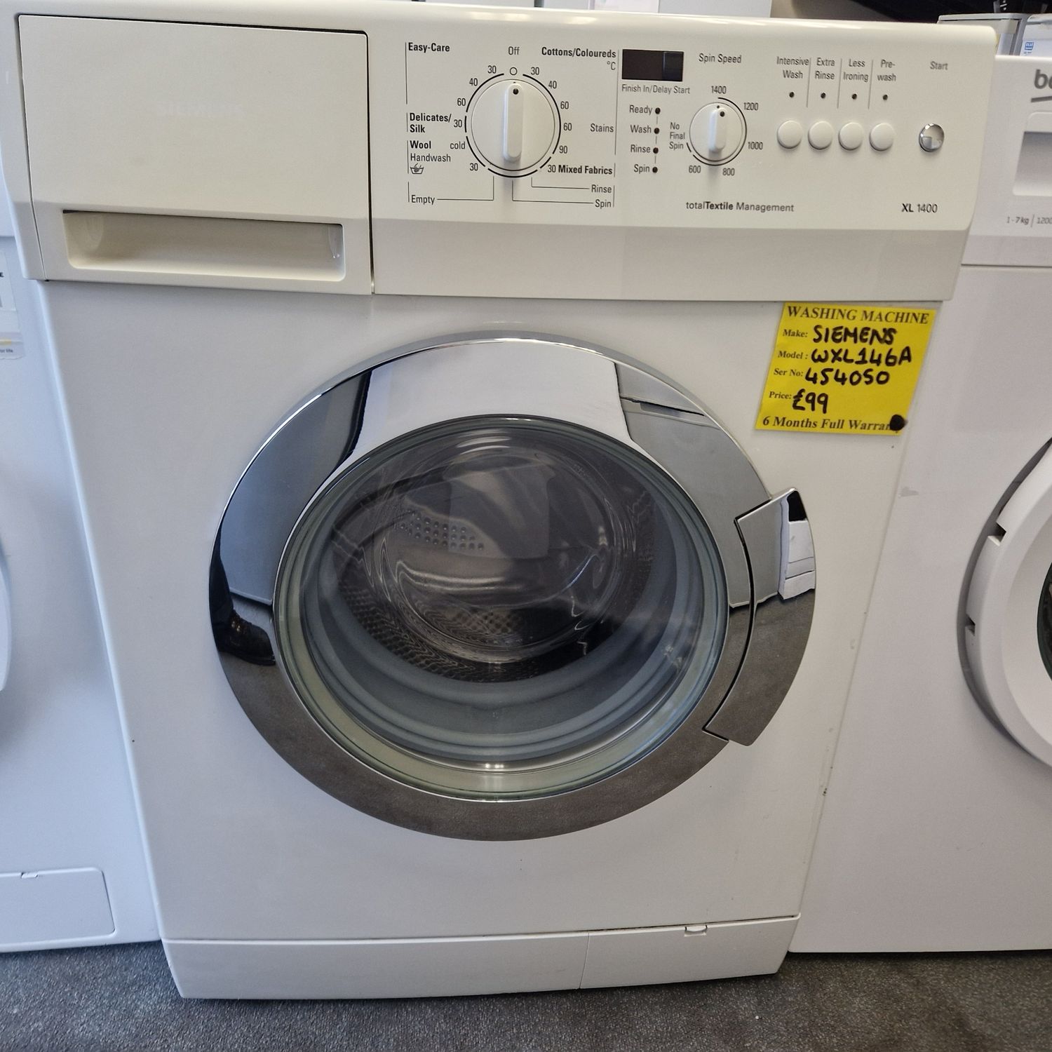 SIEMENS WASHING MACHINE  6Kg MODEL WXL146