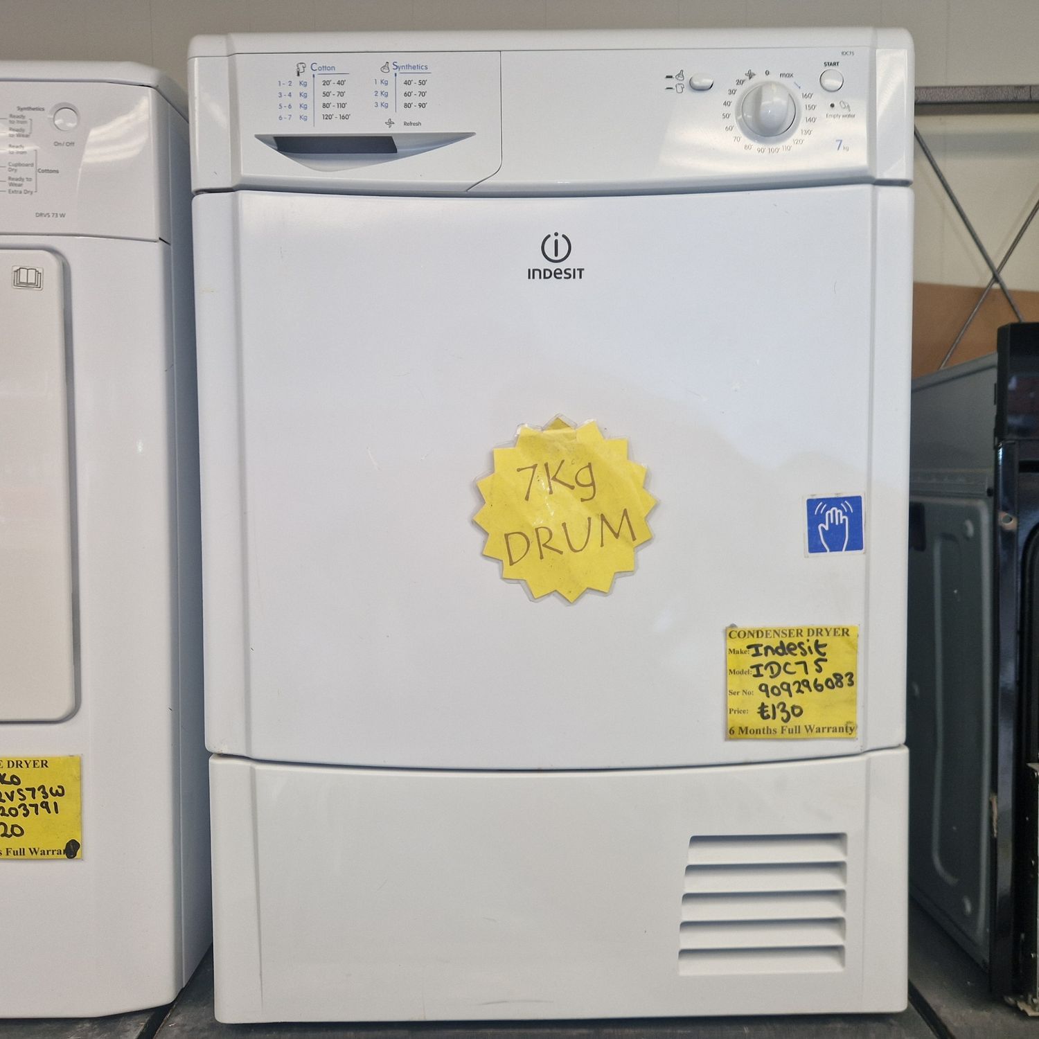 INDESIT CONDENSER TUMBLE DRYER 7Kg 6 MONTHS WARRANTY MODEL IDC75