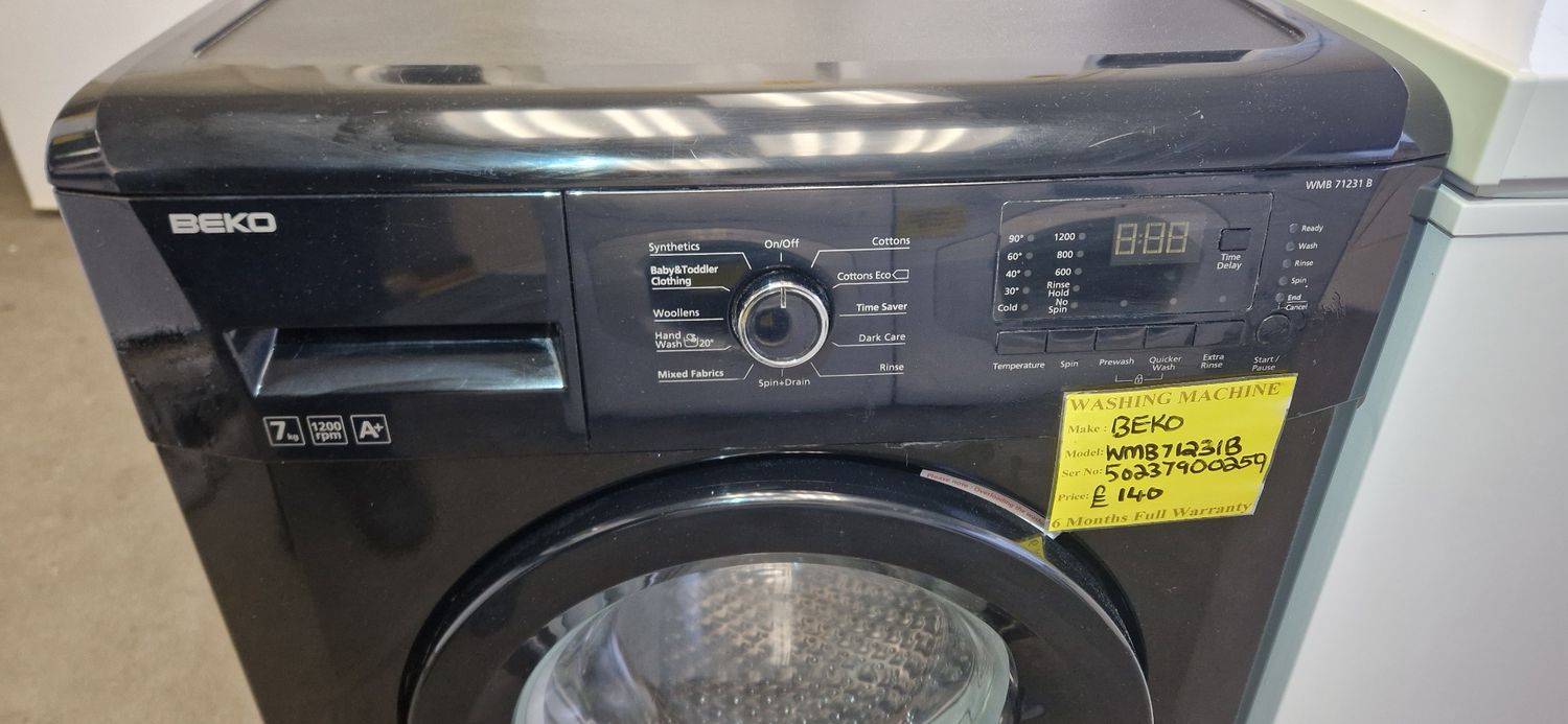 BEKO BEKO 7KG WASHING MACHINE  A+ RATED 1200 SPIN  MODEL WMB71231