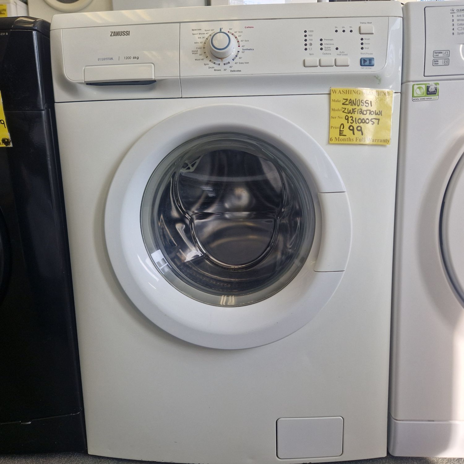 ZANUSSI WASHING MACHINE 6Kg MODEL ZWF12070W1