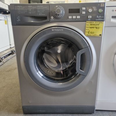 HOTPOINT GRAPHITE GREY 9KG A+++ RATED 1600 SPIN SPEED WMF963