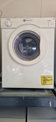 WHITE KNIGHT  SMALL DESKTOP VENTED TUMBLE DRYER DUEL HEAT 3Kg 6 MONTHS WARRANTY MODEL 37AW