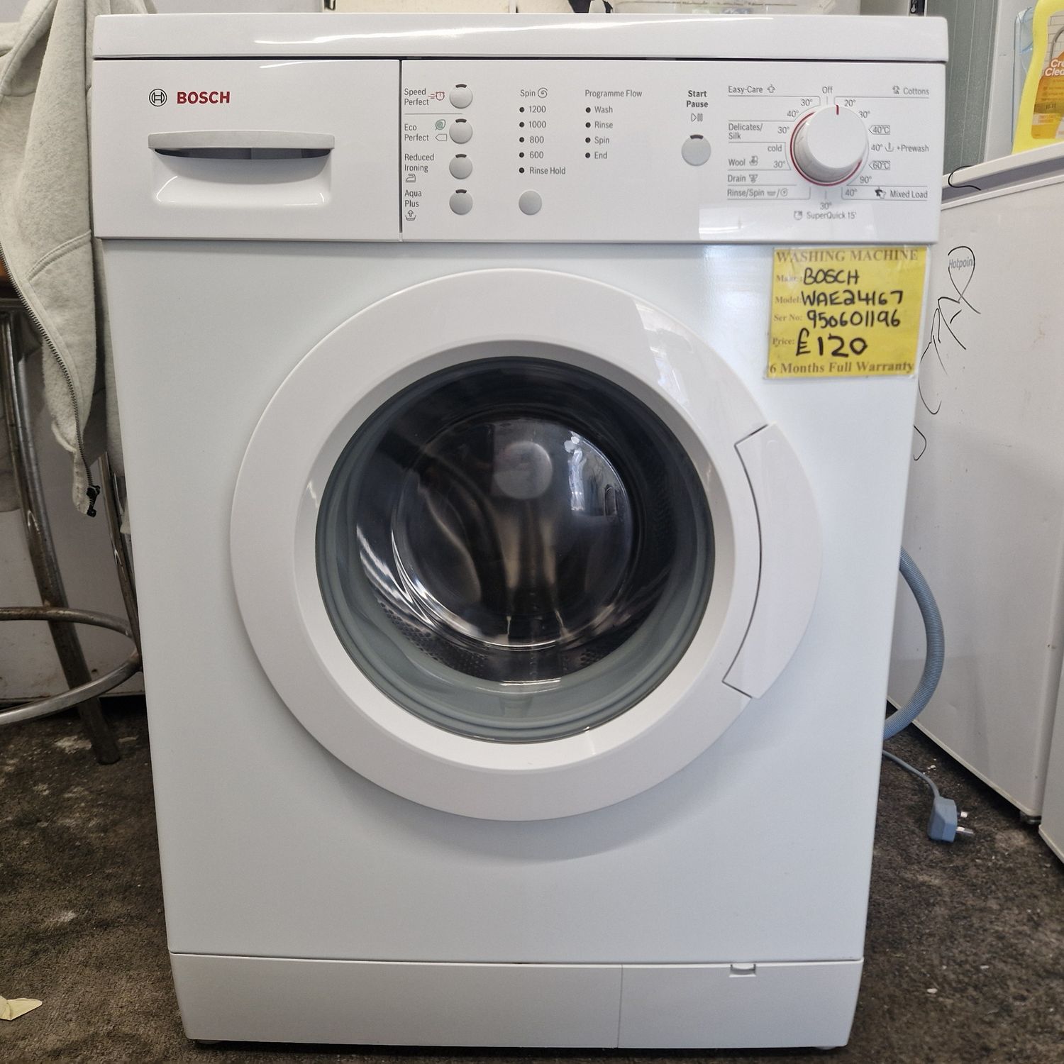 BOSCH VARIO PERFECT WASHING MACHINE 1200 EXPRESS 6KG WAE24167GB