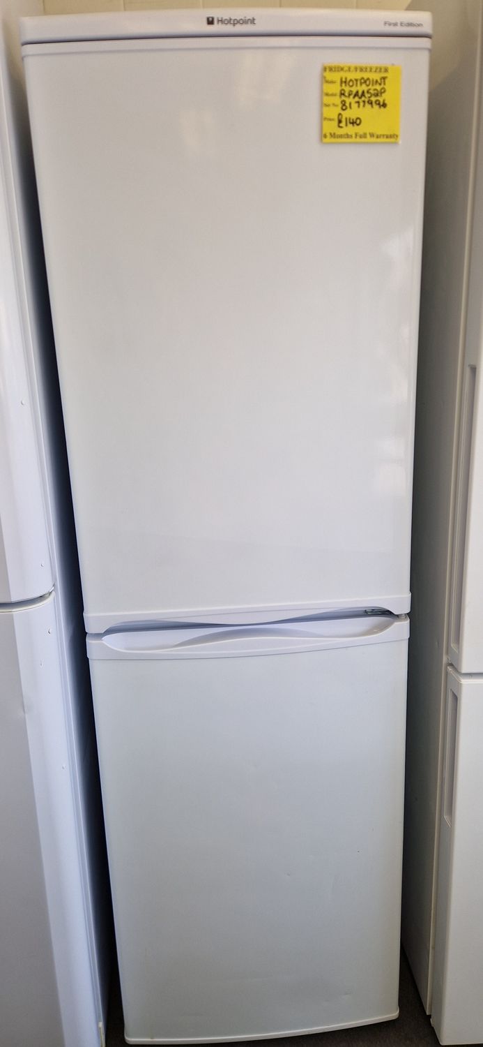 HOTPOINT FIRST EDITION FRIDGE FREEZER&nbsp; 174 CM TALL, 55CM&nbsp;WIDE  MODEL RFAA52 