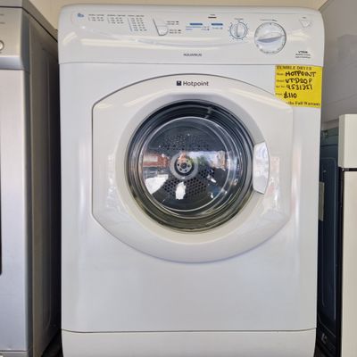 HOTPOINT AQUARIUS SENSOR VENTED TUMBLE DRYER 6Kg 6 MONTHS WARRANTY VTD20
