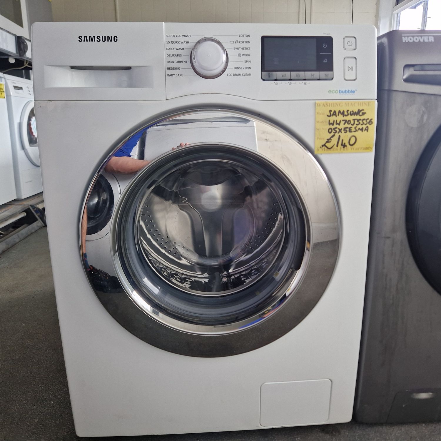 SAMSUNG ECO BUBBLE  7Kg WASHING MACHINE MODEL WW70J5556