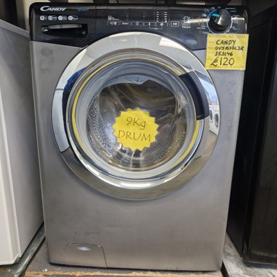 CANDY BLACK / GREY 9KG WASHING MACHINE  MASSIVE 10KG A+++ RATED 1400 SPIN! MODEL GV4169DC