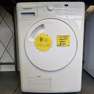 HOTPOINT SENSOR  AUTOMATIC  CONDENSER TUMBLE DRYER 8Kg MODEL TDWSF83EPZ
