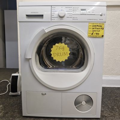 SIEMENS SENSOR CONDENSER TUMBLE DRYER 7Kg MODEL WT46E387