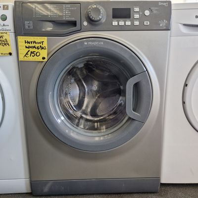 HOTPOINT GRAPHITE GREY SMART TECH WASHING MACHINE 9KG 1400 SPIN SPEED  WMFUG942