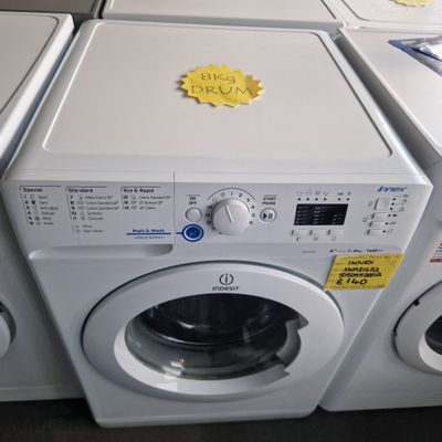 INDESIT WASHING MACHINE 8KG A++ RATED1600 SPIN SPEED XWA81682