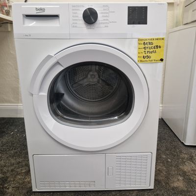 BEKO SENSOR CONDENSER TUMBLE DRYER 8Kg MODEL DTLCE80