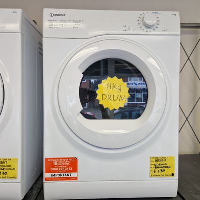 INDESIT 8KG VENTED TUMBLE DRYER  MODEL L1D80W