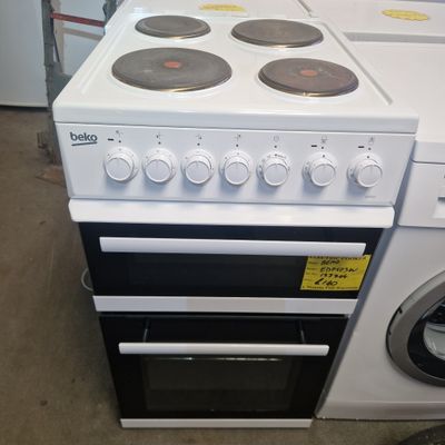 BEKO ELECTRIC COOKER HOB DOUBLE OVEN AND GRILL 500mm MODEL EDP503