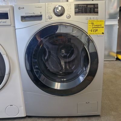 LG SILVER DIRECT DRIVE TOP OF THE RANGE! 8Kg WASHING MACHINE 1400 SPIN SPEED MODEL F14ABTDSA5