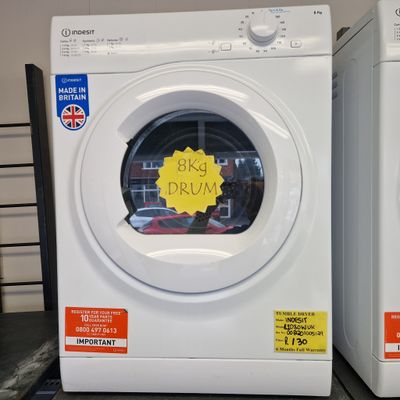 INDESIT 8KG VENTED TUMBLE DRYER  MODEL L1D80W