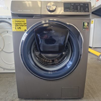SAMSUNG GRAPHITE GREY QDRIVE  ECO BUBBLE  9Kg WASHING MACHINE ADD WASH FEATURE MODEL WW90M6450