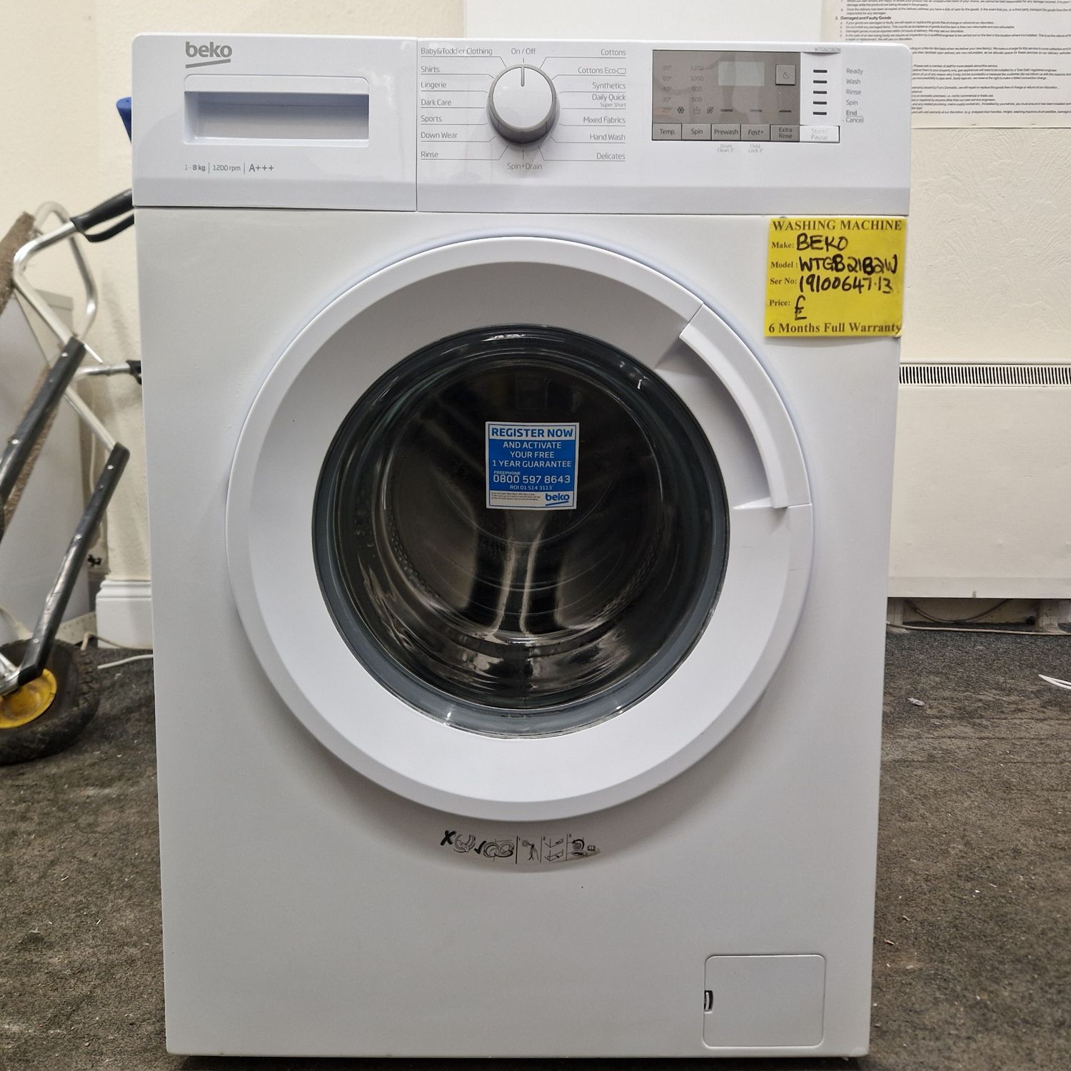 BEKO 9Kg 1200 SPIN WASHING MACHINE A+++ RATED MODEL WTG921