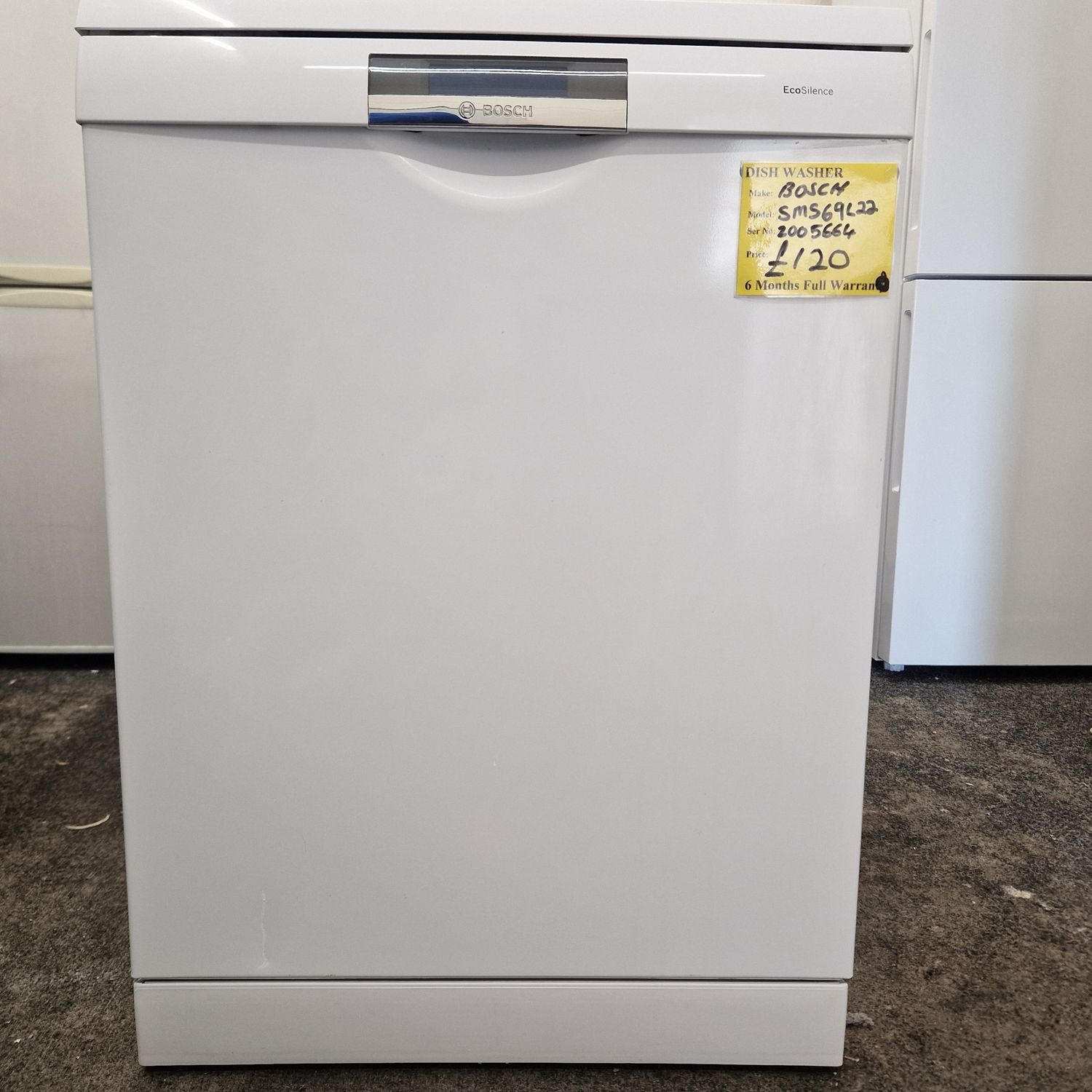 BOSCH ECOSILENCE FULL SIZE  DISHWASHER MODEL SMS69L22