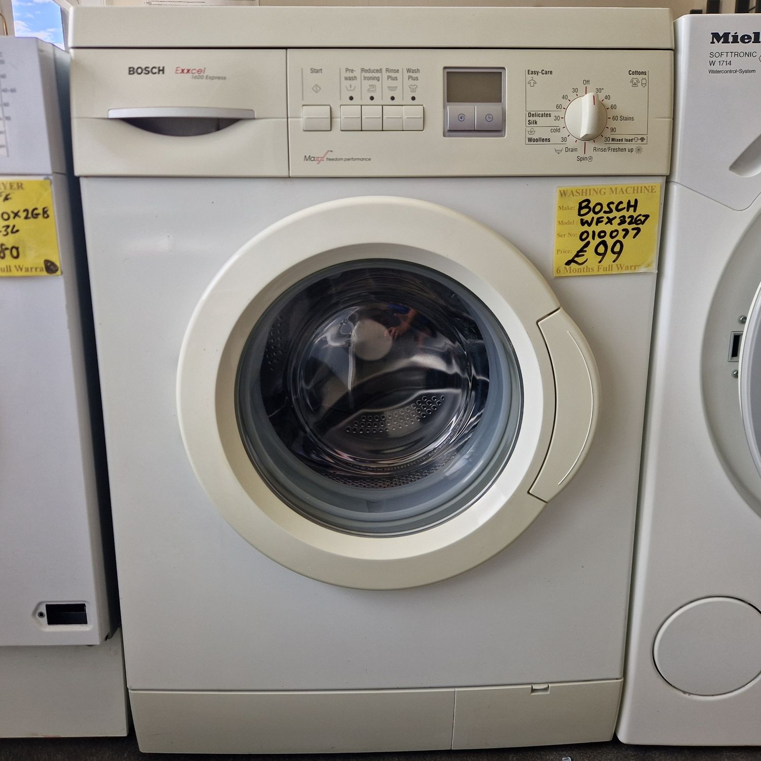 BOSCH  WASHING MACHINE 1600 SPIN SPEED EXXCEL 6Kg  WFX3267