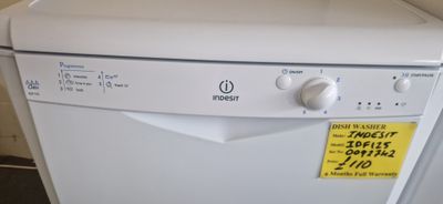 INDESIT FULL SIZED DISHWASHER MODEL IDF125