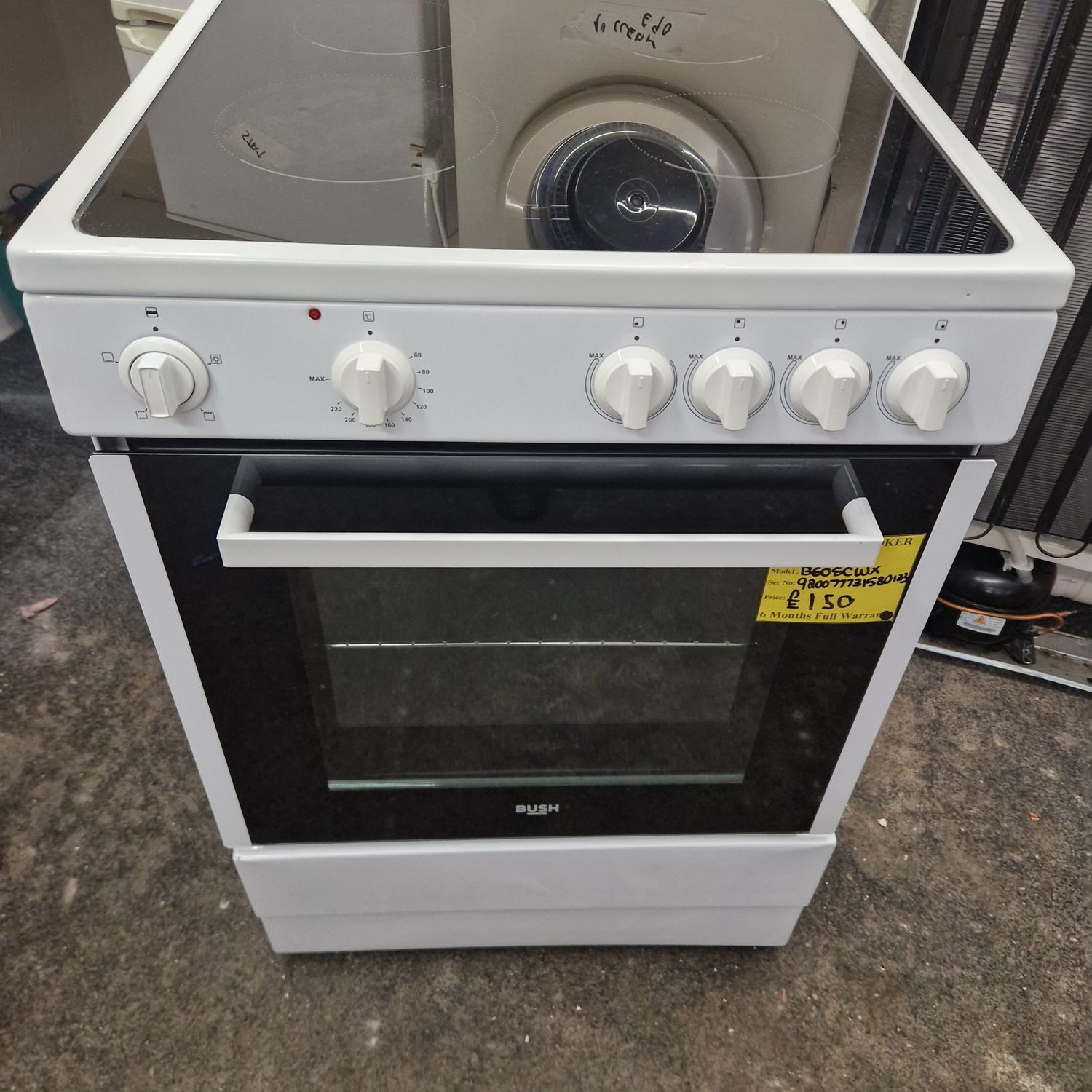 BUSH   ELECTRIC COOKER,  60CM WIDE MODEL B6SCWX
