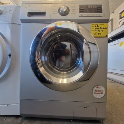 LG SILVER WASHER DRYER 8Kg/4Kg  MODEL F1496AD5
