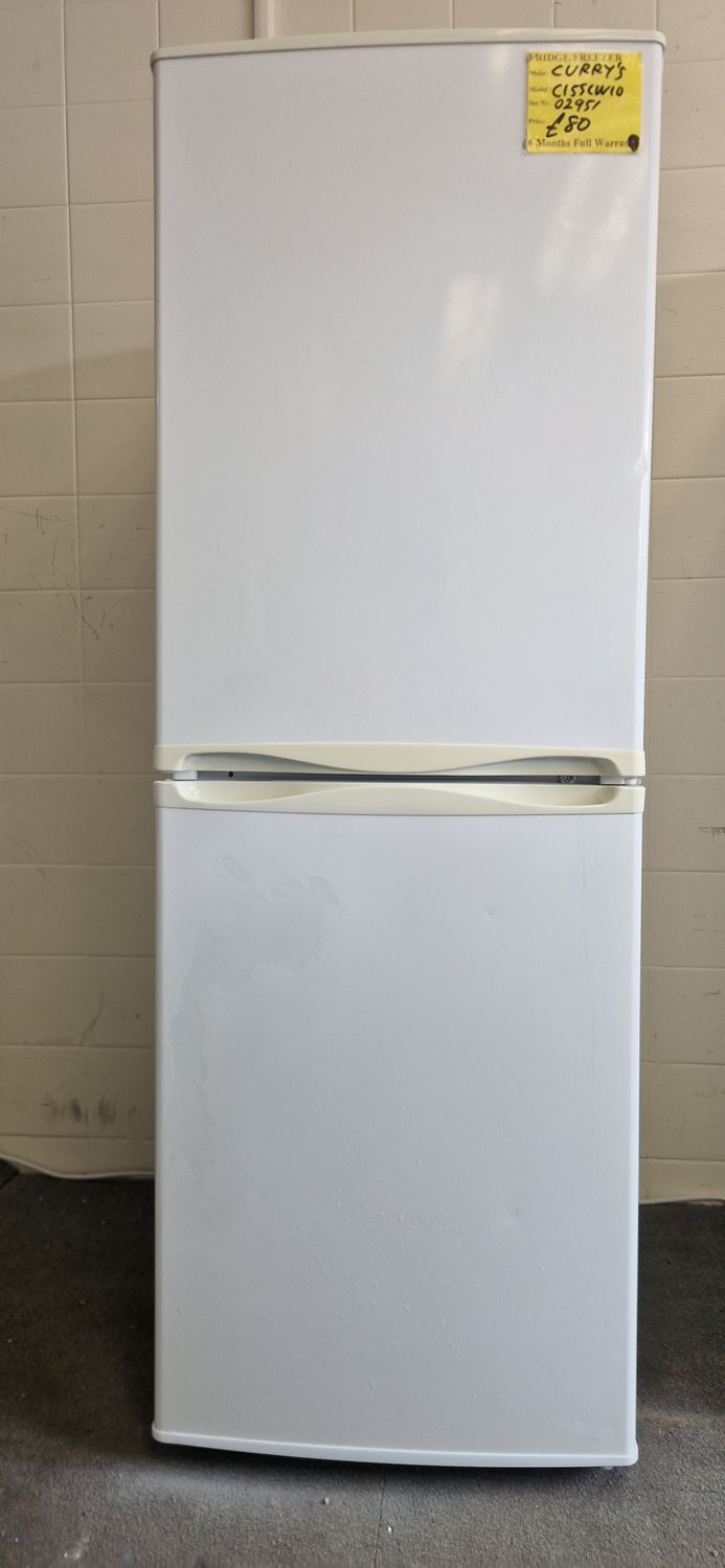 CURRY'S FRIDGE FREEZER 142CM TALL 50CM WIDE MODEL C155CW10
