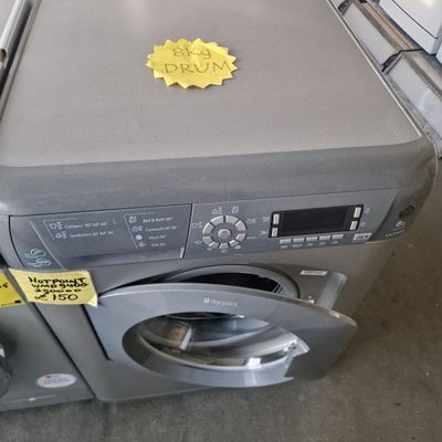 HOTPOINT GRAPHITE GREY WASHING MACHINE ULTIMA 8KG 1400 SPIN MODEL WMD940
