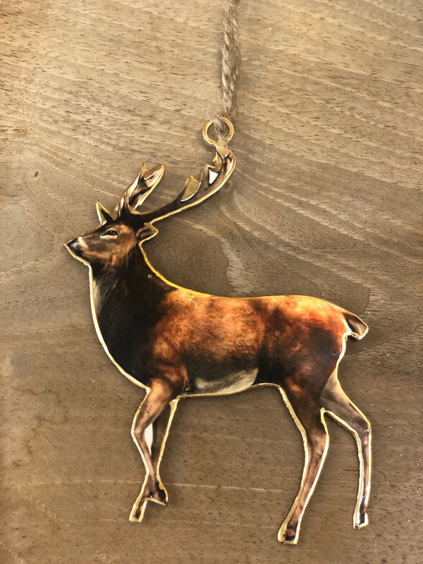 Cerf en émail bombé 12 cm