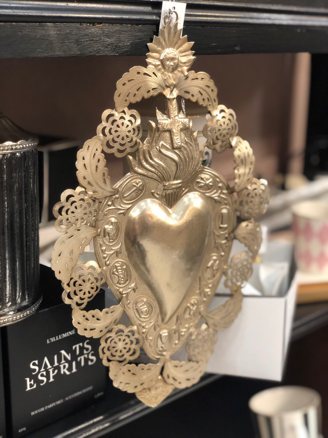 Cœur royal grand exvoto 30 cm