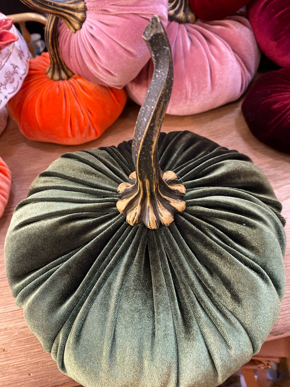 Grande citrouille 25 cm velours