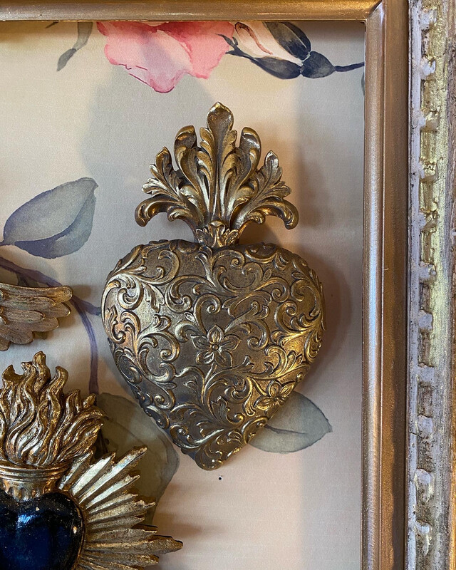 Ex voto cœur sacré 18 cm