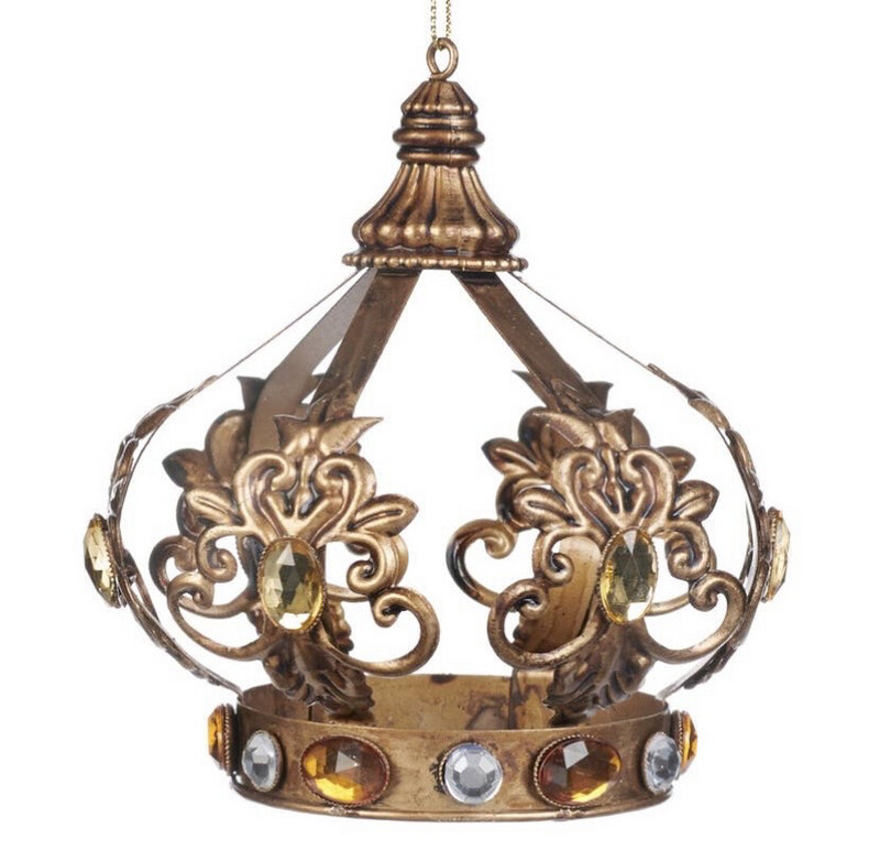 Couronne ex voto et brillants, 15 cm