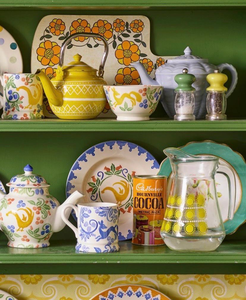 Mug Folk bleu indigo 