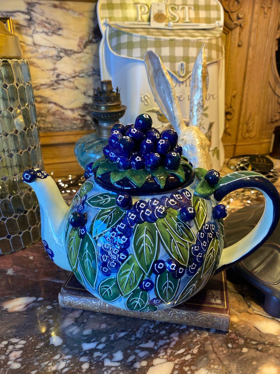 Théière cassis barbotine 1 litre 