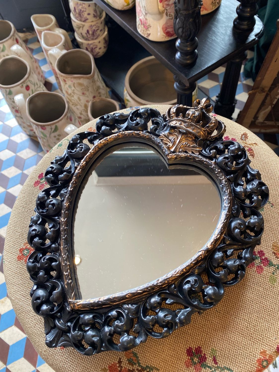 Miroir Coeur royal 30 cm