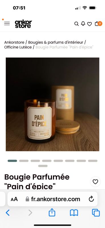 Bougie pain d’épices 