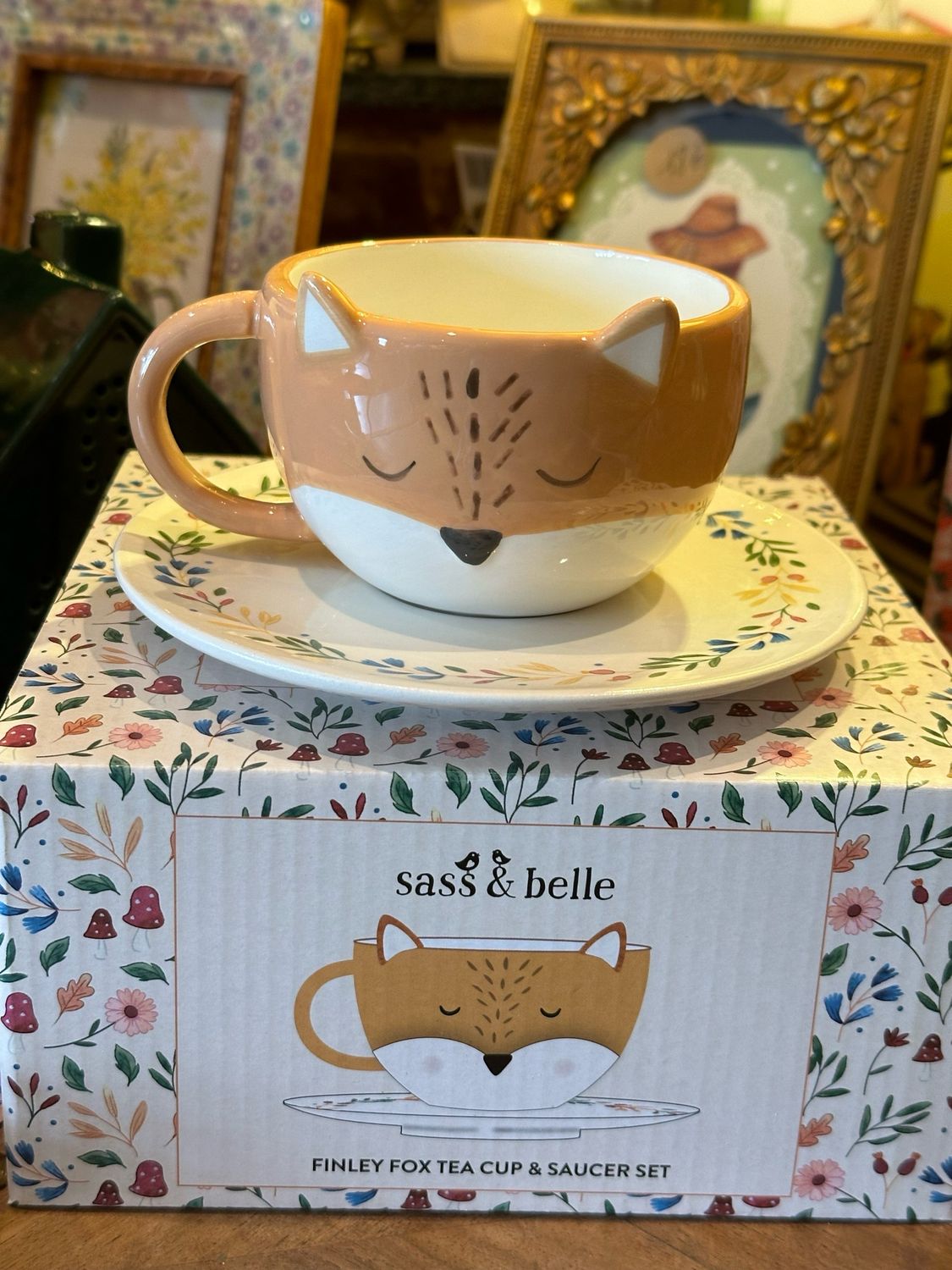Coffret tasse renard et soucoupe liberty 