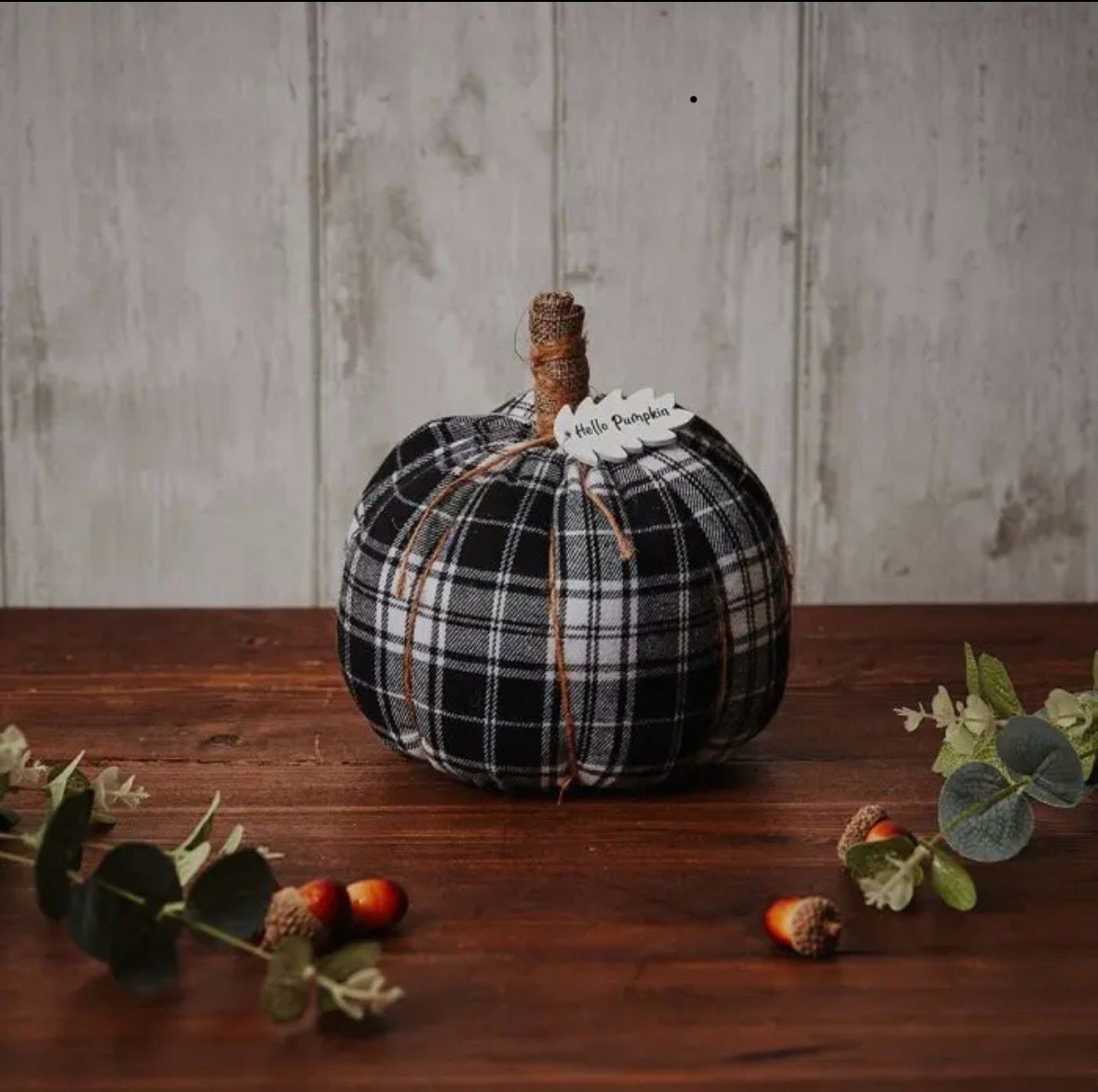 Citrouille tartan 20 cm