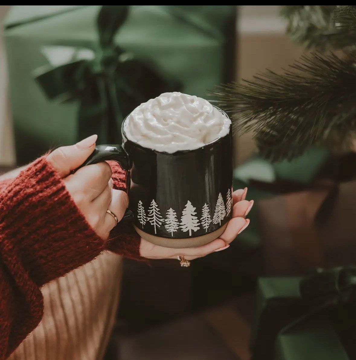 Mug en gré Pine trees 