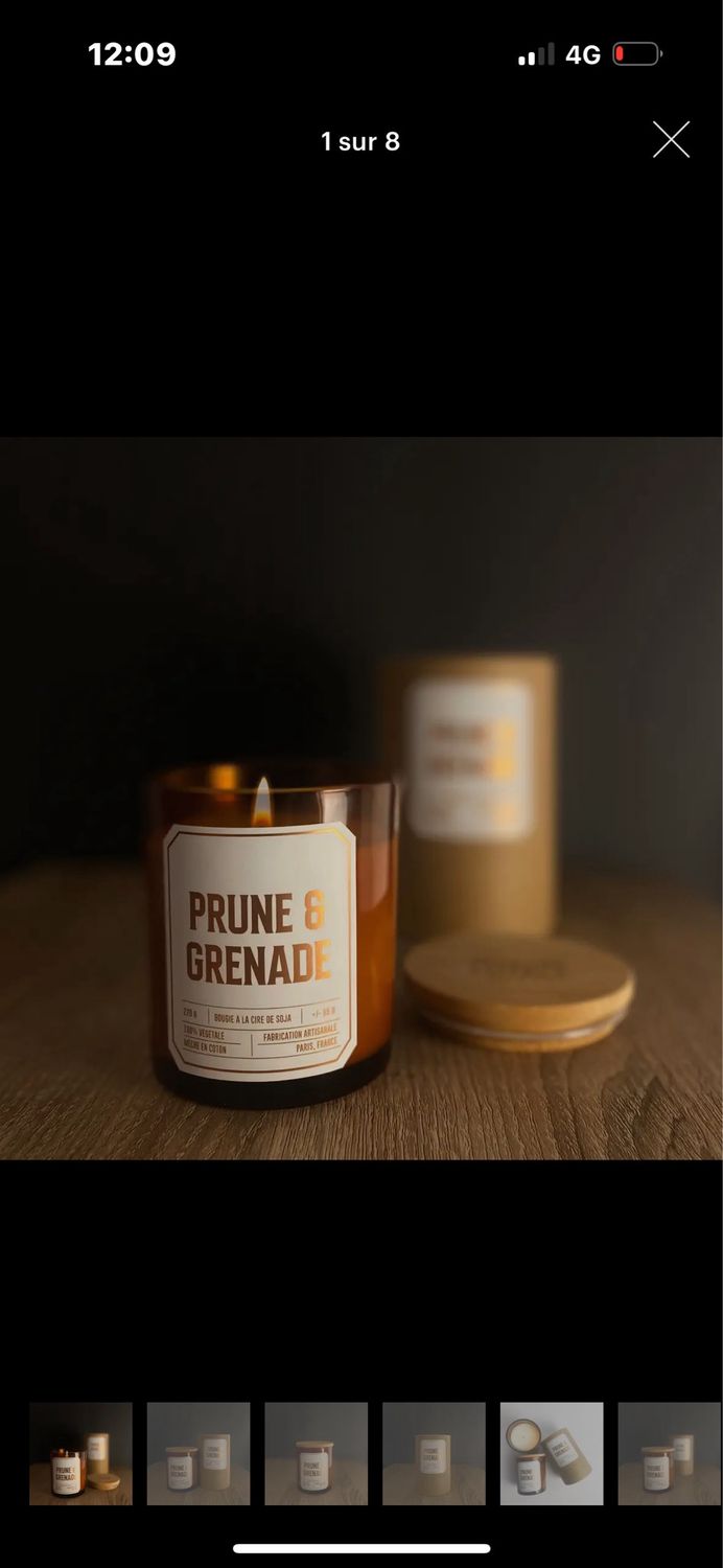 Bougie prune grenade