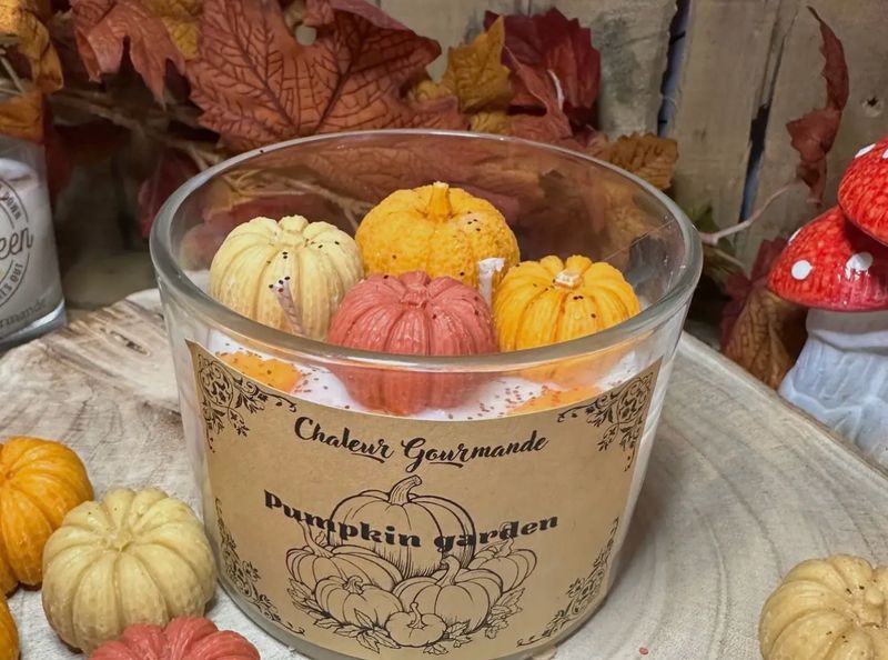 Bougie jardin de citrouille 400 g