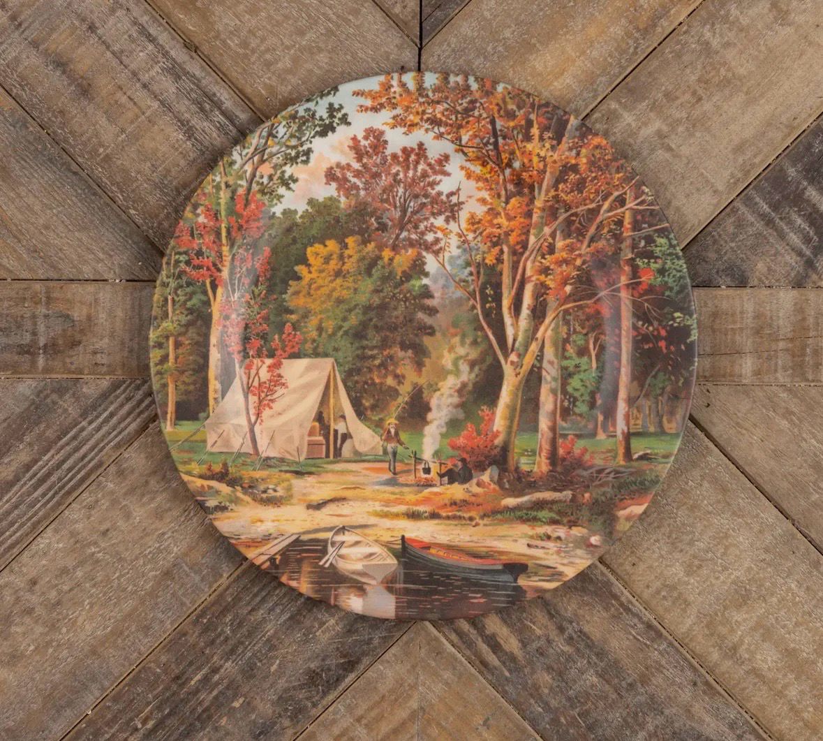 Plaque de porche cabane dans les bois 
