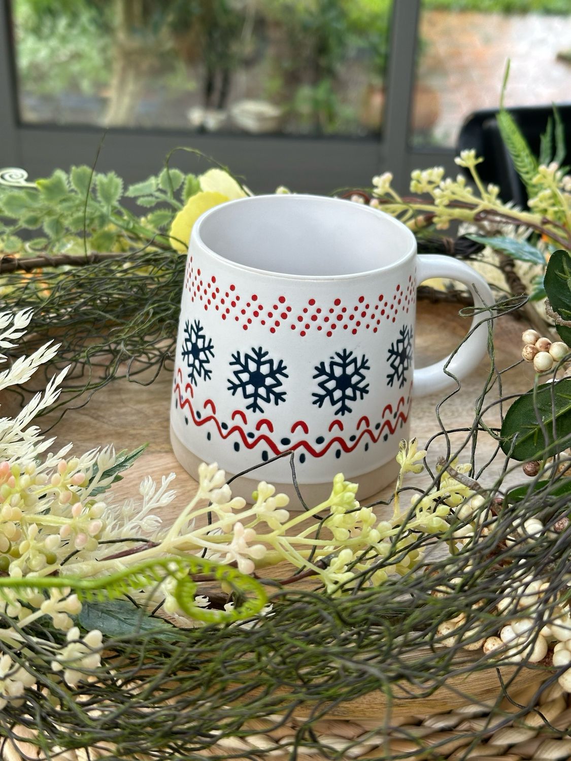 Mug en gré artisanal flocon