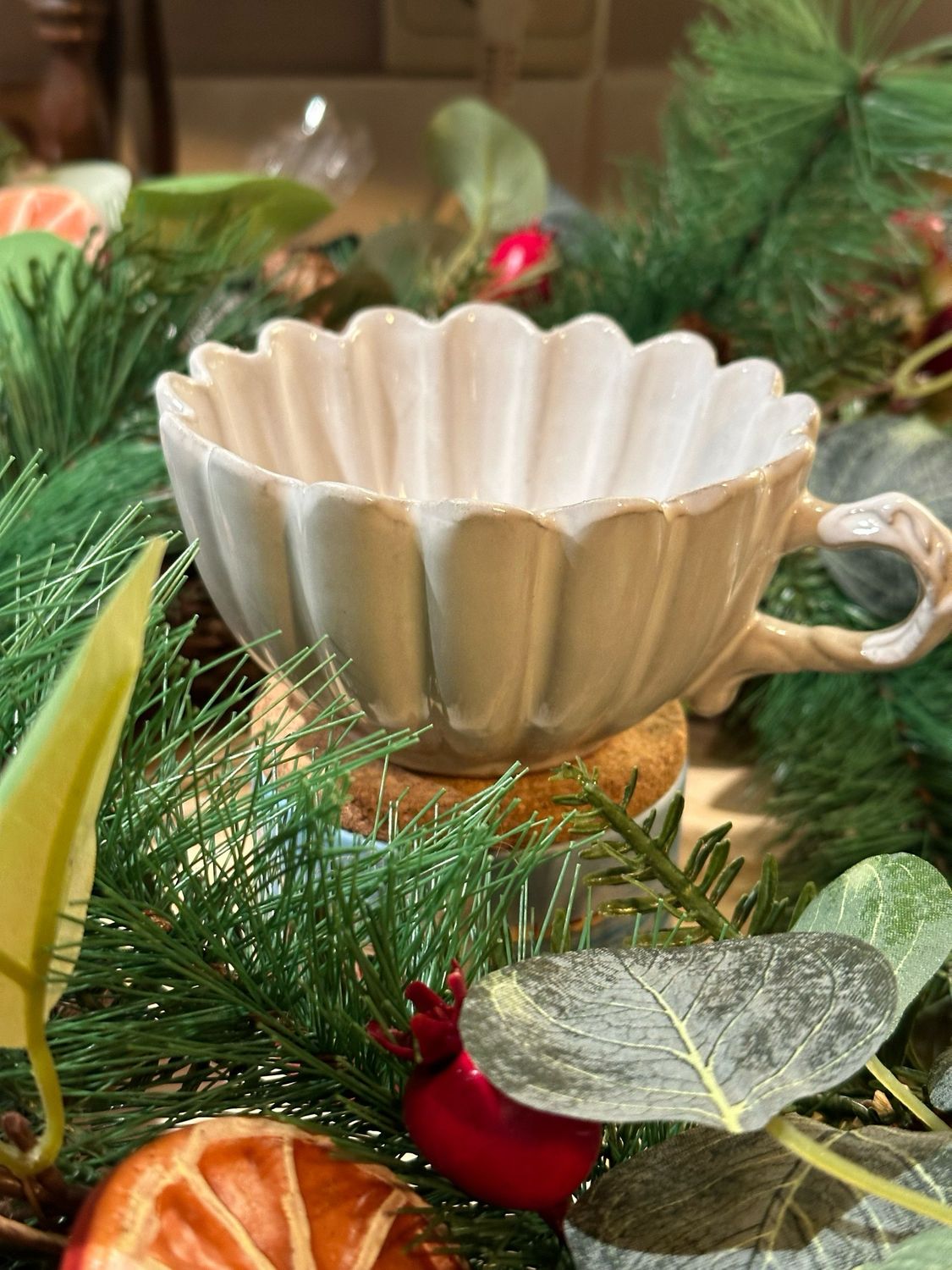 Mug fleur en céramique 